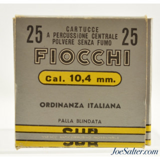Fiocchi Cal. 10.4mm Italian Revolver Ammunition 25 Rounds.