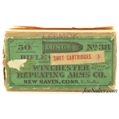 Winchester 38 RF Long Lesmok Shot Cartridges Ammo Full Box
