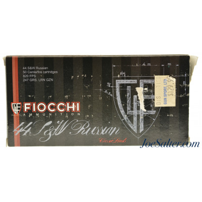 Full Box Fiocchi 44 Russian Ammunition 50 Rounds 247 Grain LRN