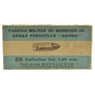 Rare 7.65 Mannlicher M1901 Pistol Ammo (50 Ct)