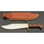 Excellent Massive Western Bowie Knife Dated 1987 With Sheath 