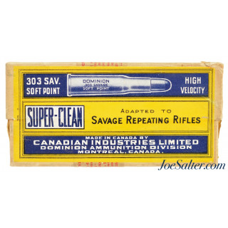 Canadian Industries Sealed Reference Box of 303 Savage Cartridges