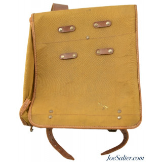 Antique German Backpack Leather and Canvass