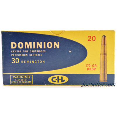 Dominion 30 Remington Ammo 170 Grain Soft Point C-I-L