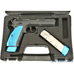 Excellent Blue CZ 75 SP-01 Pistol 9mm Original Box 2-21 Round Mags