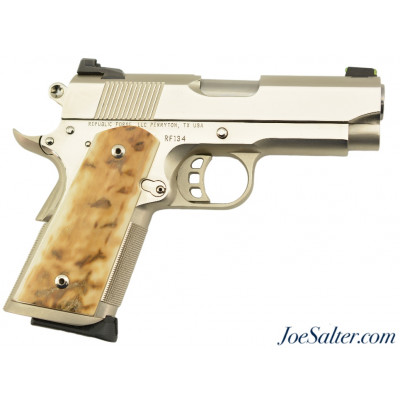 Custom Stainless Republic Forge Texas 1911 Mammoth Ivory Bar