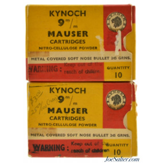 Kynoch 9 MM Mauser Cartridges 245gr. MCSN 20 Rounds