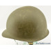 Korean War Era US M1 Helmet w/ Clergy Cross and Name