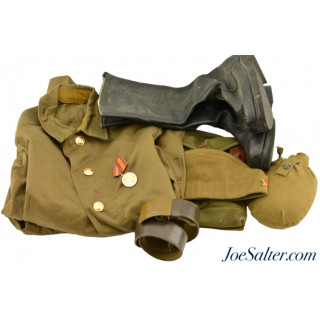 USSR Russian Soviet Military Uniform, Gear and boots 1970's