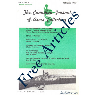 The Canadian Journal of Arms Collecting  - Vol .1 No.1 Feb. 1963