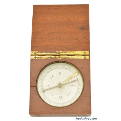 Antique Mahogany French made Pocket Compass