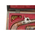 Beautiful Cased Pair of Paris Retailer Marked Belgian Turn-Off Pistols