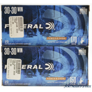 Federal Power-Shok 30-30 Win. 170gr. JSP RN 40rnds