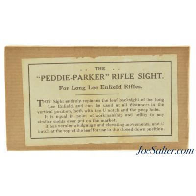 Long Lee Enfield Peddie-Parker Rifle Sight Sealed in Original Box