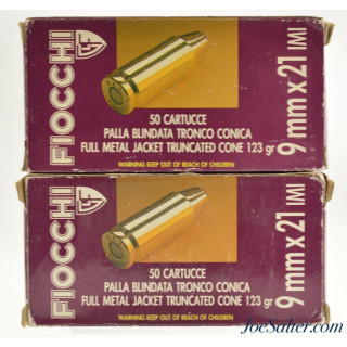 Fiocchi 9x21 IMI 123gr. FMJ 100rnds