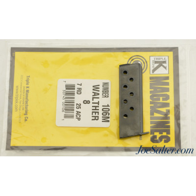 Triple K Magazines Walther 8 7rd 25 ACP