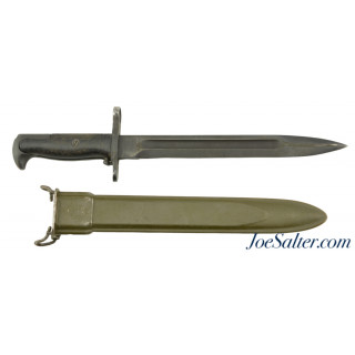 WWII US M1 Garand Bayonet Utica Cutlery w/ M7 Scabbard