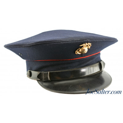 U.S. Military WWII Marine Dress Blue Uniform Visor Cap