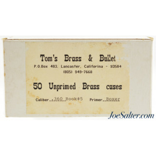 Tom's Brass & Bullets 50 Brass .360 Rook#5 Cases