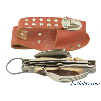 Vintage Mitsubishi Hobo Camp Knife Leather Sheath 50's