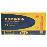 Excellent Dominion 22 Savage High Power Ammo Full Box C-I-L 70 Grain PSP 