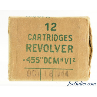  Full and Sealed! Packet WWII Canadian 455 Mk 6 Revolver Ammo 12 Rds