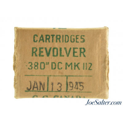  Sealed!  WWII Canadian 380 Revolver Ammo Packet MK IIZ 12 Rounds