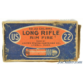 Sealed! US Cartridge Co. 22 LR Lesmok Ammunition Lowell, Mass 