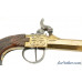 Belgian All Brass Percussion Pistol With Snap Bayonet