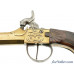 Belgian All Brass Percussion Pistol With Snap Bayonet