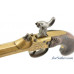 Belgian All Brass Percussion Pistol With Snap Bayonet