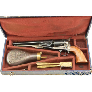 Cased Replica Arms Marietta Ohio Colt 1860 Navy 36 Cal Black Powder Percussion Italy