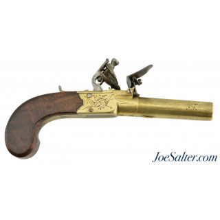 All-Brass British Flintlock Turn-Off Pistol by Simmons