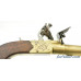 All-Brass British Flintlock Turn-Off Pistol by Simmons