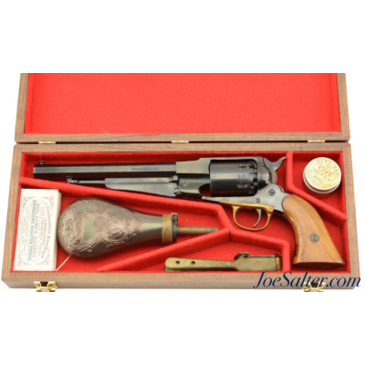 Walnut Cased Euroarms New Model 1858 Remington Army 44 Cal BP Revolver 