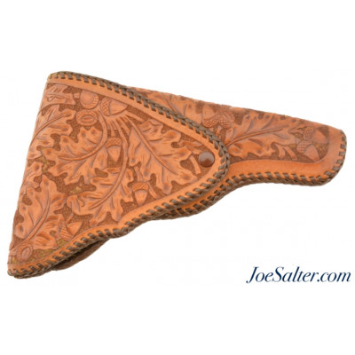 Heavily Tooled Leather Holster For Luger Pistol