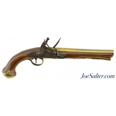 London Marked Brass Barreled Flintlock Pistol