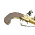 Lovely Pair of All Brass London Flintlock Turn-Off Pistols by Edward Dutton