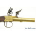 Lovely Pair of All Brass London Flintlock Turn-Off Pistols by Edward Dutton