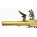 Lovely Pair of All Brass London Flintlock Turn-Off Pistols by Edward Dutton