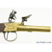 Lovely Pair of All Brass London Flintlock Turn-Off Pistols by Edward Dutton