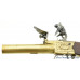 Lovely Pair of All Brass London Flintlock Turn-Off Pistols by Edward Dutton