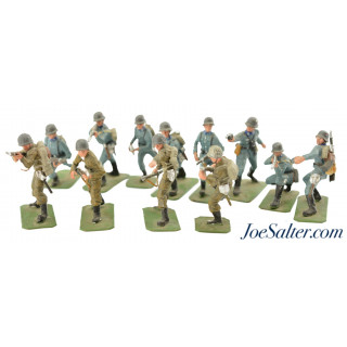 Vintage Toy Soldiers German and American Troops 12pcs