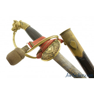 Mid-19th Century Swiss Bear’s Head Officers Sword by Gebr. Weyersberg