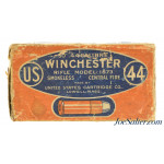 Partial Box US Cartridge Co. 44 WCF Ammo Winchester Model 1873 Lowell