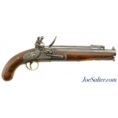 British Flintlock Coach Pistol With Snap Bayonet