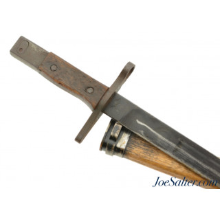 WWII Japanese Type 30 "Last Ditch" Bayonet/Wood Scabbard
