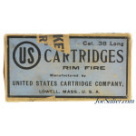 United States Cartridge Company .38 Long Rim Fire BP Excellent Sealed