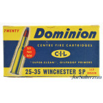 Excellent Dominion CIL 25-35 Ammunition 117 Grain Soft-Point Full Box