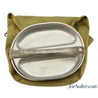 WWII US Mess Kit W/USMC Mess Bag